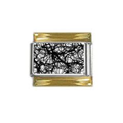 Neurons Brain Cells Brain Structure Gold Trim Italian Charm (9mm) by Ket1n9