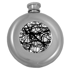 Neurons Brain Cells Brain Structure Round Hip Flask (5 Oz) by Ket1n9