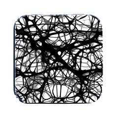 Neurons Brain Cells Brain Structure Square Metal Box (black) by Ket1n9