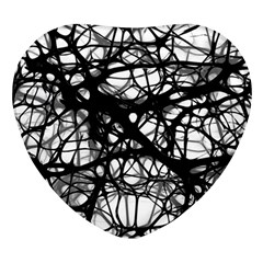 Neurons Brain Cells Brain Structure Heart Glass Fridge Magnet (4 Pack) by Ket1n9