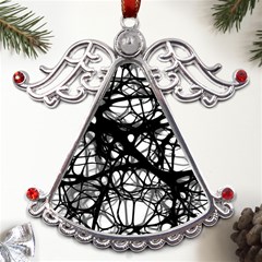 Neurons Brain Cells Brain Structure Metal Angel With Crystal Ornament by Ket1n9