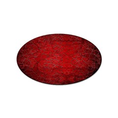 Red Grunge Texture Black Gradient Sticker Oval (10 Pack) by Ket1n9