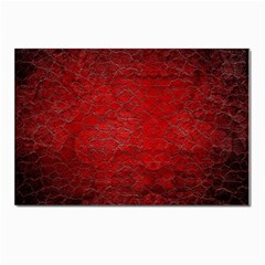 Red Grunge Texture Black Gradient Postcards 5  X 7  (pkg Of 10) by Ket1n9