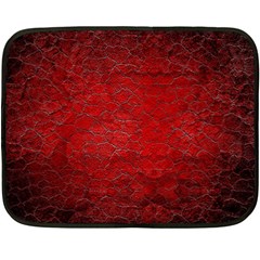 Red Grunge Texture Black Gradient Fleece Blanket (mini) by Ket1n9