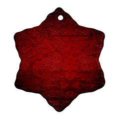 Red Grunge Texture Black Gradient Ornament (snowflake) by Ket1n9