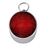 Red Grunge Texture Black Gradient Mini Silver Compasses Front