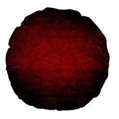 Red Grunge Texture Black Gradient Large 18  Premium Flano Round Cushions by Ket1n9