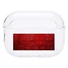 Red Grunge Texture Black Gradient Hard Pc Airpods Pro Case by Ket1n9