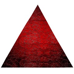 Red Grunge Texture Black Gradient Wooden Puzzle Triangle by Ket1n9