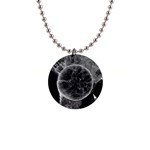 Space Universe Earth Rocket 1  Button Necklace Front