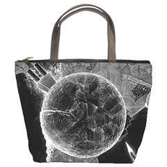 Space Universe Earth Rocket Bucket Bag by Ket1n9