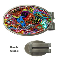 Art Color Dark Detail Monsters Psychedelic Money Clips (oval)  by Ket1n9