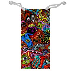 Art Color Dark Detail Monsters Psychedelic Jewelry Bag by Ket1n9