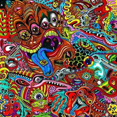 Art Color Dark Detail Monsters Psychedelic Play Mat (rectangle) by Ket1n9