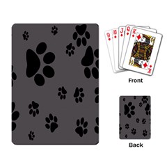 Dog Foodprint Paw Prints Seamless Background And Pattern Playing Cards Single Design (rectangle) by Ket1n9