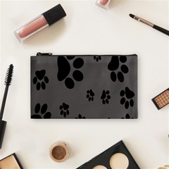 Dog Foodprint Paw Prints Seamless Background And Pattern Cosmetic Bag (small) by Ket1n9