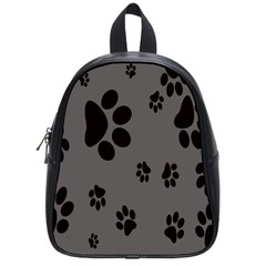 Dog Foodprint Paw Prints Seamless Background And Pattern School Bag (small) by Ket1n9