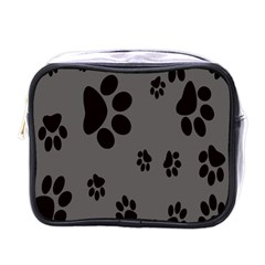 Dog Foodprint Paw Prints Seamless Background And Pattern Mini Toiletries Bag (one Side) by Ket1n9