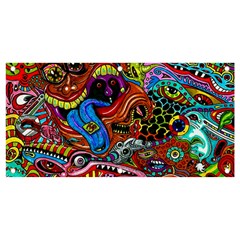 Art Color Dark Detail Monsters Psychedelic Banner And Sign 4  X 2  by Ket1n9