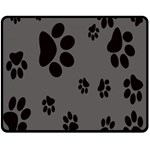 Dog Foodprint Paw Prints Seamless Background And Pattern Fleece Blanket (Medium) 60 x50  Blanket Front