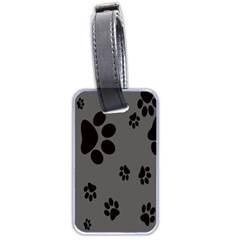 Dog Foodprint Paw Prints Seamless Background And Pattern Luggage Tag (two Sides) by Ket1n9