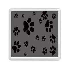 Dog Foodprint Paw Prints Seamless Background And Pattern Memory Card Reader (square) by Ket1n9