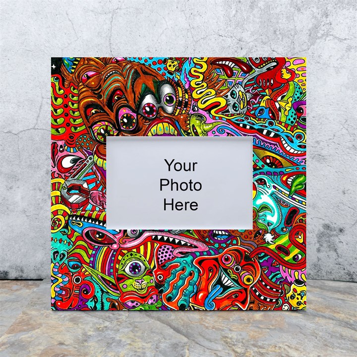 Art Color Dark Detail Monsters Psychedelic White Box Photo Frame 4  x 6 