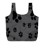 Dog Foodprint Paw Prints Seamless Background And Pattern Full Print Recycle Bag (L) Front