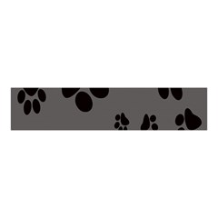 Dog Foodprint Paw Prints Seamless Background And Pattern Velvet Scrunchie by Ket1n9