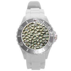 Ocean Pattern Round Plastic Sport Watch (l) by Ket1n9