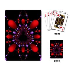 Fractal Red Violet Symmetric Spheres On Black Playing Cards Single Design (rectangle) by Ket1n9