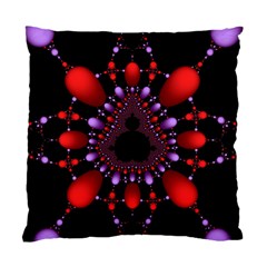 Fractal Red Violet Symmetric Spheres On Black Standard Cushion Case (one Side) by Ket1n9