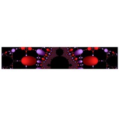 Fractal Red Violet Symmetric Spheres On Black Large Premium Plush Fleece Scarf  by Ket1n9