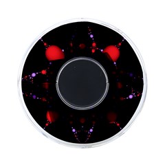 Fractal Red Violet Symmetric Spheres On Black On-the-go Memory Card Reader by Ket1n9