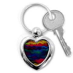 Watercolour Color Background Key Chain (heart) by Ket1n9