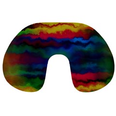 Watercolour Color Background Travel Neck Pillow by Ket1n9