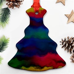 Watercolour Color Background Christmas Tree Ornament (two Sides) by Ket1n9