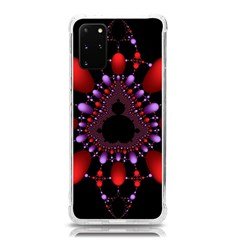 Fractal Red Violet Symmetric Spheres On Black Samsung Galaxy S20plus 6 7 Inch Tpu Uv Case by Ket1n9