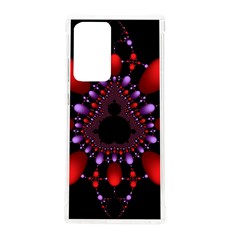 Fractal Red Violet Symmetric Spheres On Black Samsung Galaxy Note 20 Ultra Tpu Uv Case by Ket1n9