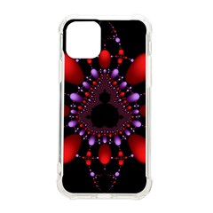 Fractal Red Violet Symmetric Spheres On Black Iphone 11 Pro 5 8 Inch Tpu Uv Print Case