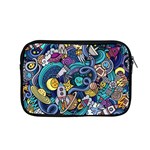 Cartoon Hand Drawn Doodles On The Subject Of Space Style Theme Seamless Pattern Vector Background Apple MacBook Pro 15  Zipper Case Front