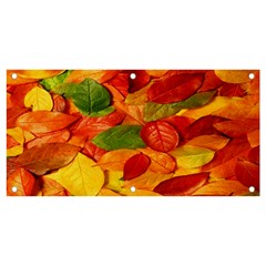 Leaves Texture Banner And Sign 4  X 2  by Ket1n9