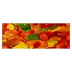 Leaves Texture Banner And Sign 8  X 3  by Ket1n9