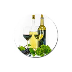 White Wine Red Wine The Bottle Magnet 3  (round) by Ket1n9