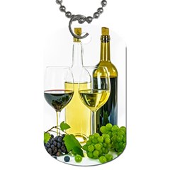 White Wine Red Wine The Bottle Dog Tag (one Side) by Ket1n9