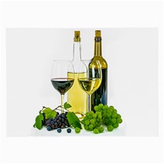 White Wine Red Wine The Bottle Large Glasses Cloth (2 Sides) by Ket1n9