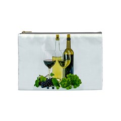 White Wine Red Wine The Bottle Cosmetic Bag (medium) by Ket1n9