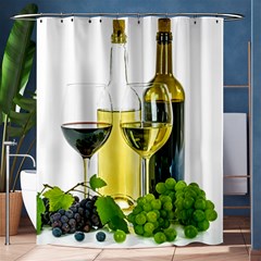 White Wine Red Wine The Bottle Shower Curtain 60  X 72  (medium)  by Ket1n9