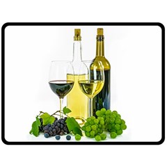 White Wine Red Wine The Bottle Two Sides Fleece Blanket (large) by Ket1n9