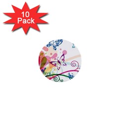 Butterfly Vector Art 1  Mini Buttons (10 Pack)  by Ket1n9